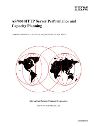 AS/400 HTTP Server Performance and Capacity Planning