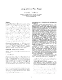 Compositional Data Types