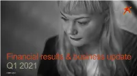 Financial Results & Business Update Q1 2021
