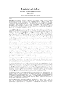 Lying for the Lord: an Essay