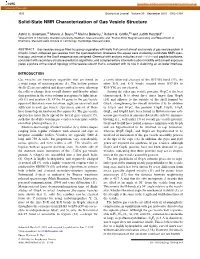 Solid-State NMR Characterization of Gas Vesicle Structure