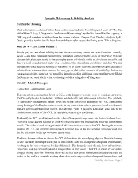 Stability Analysis, Page 1 Synoptic Meteorology I