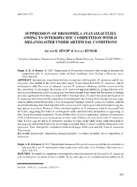 Suppression of Drosophila Ananassae Flies Owing to Interspecific Competition with D