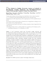 A Novel Method for Multiple Mycotoxins Analysis in Feedstuffs