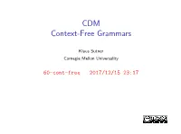 CDM [1Ex]Context-Free Grammars