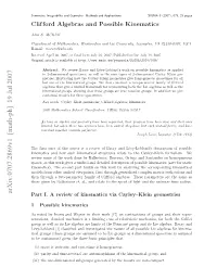 Clifford Algebras and Possible Kinematics 3
