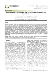Enterprise Application Integration Using Service Oriented Architecture with Generic Pattern