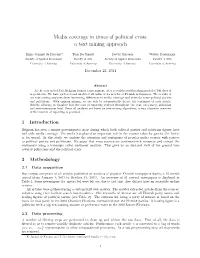 Media Coverage in Times of Political Crisis: a Text Mining Approach