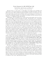 Project Summary for ARO MURI Topic