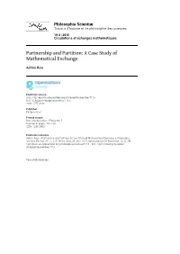 A Case Study of Mathematical Exchange
