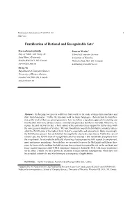 Fuzzification of Rational and Recognizable Sets