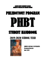 Phlebotomy Student Handbook