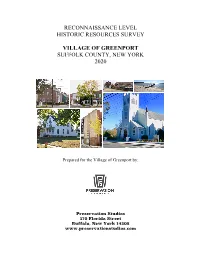 Reconnaissance Level Historic Resources Survey