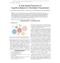 A Task-Based Taxonomy of Cognitive Biases for Information Visualization