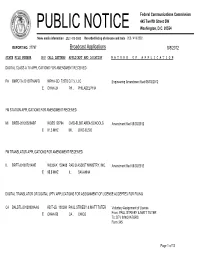 Broadcast Applications 8/8/2012