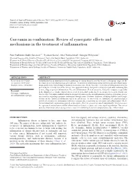 Curcumin in Combination: Review of Synergistic Effects and Mechanisms in the Treatment of Inflammation