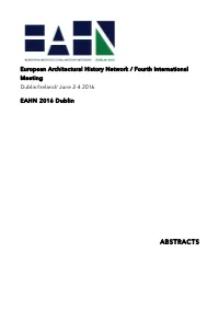 EAHN Dublin 2016 Abstracts