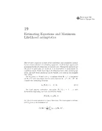 Estimating Equations and Maximum Likelihood Asymptotics