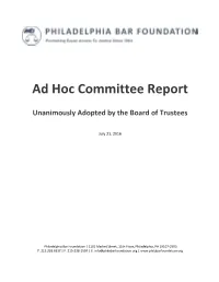 Final Ad Hoc Committee Report