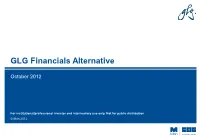 GLG Financials Alternative