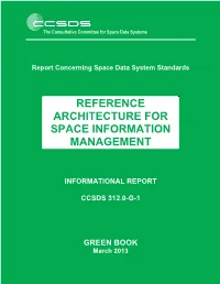 Reference Architecture for Space Information Management