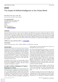 The Impact of Artificial Intelligence on the Chess World