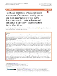 Traditional Ecological Knowledge-Based Assessment Of