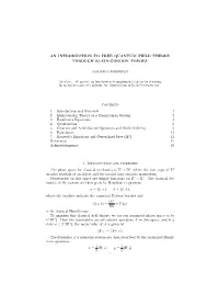 An Introduction to Free Quantum Field Theory Through Klein-Gordon Theory