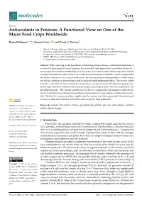 Antioxidants in Potatoes: a Functional View on One of the Major Food Crops Worldwide