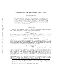 Arxiv:2104.10817V1 [Math.NT] 22 Apr 2021 the Odco of Conductor Eo.Mroe,I the If Moreover, Below