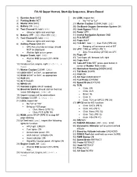 FA-18 Super Hornet, Start-Up Sequence, Shore-Based