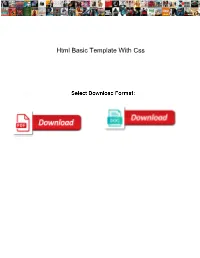 Html Basic Template with Css