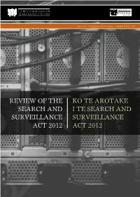 R141 Review of the Search and Surveillance Act 2012