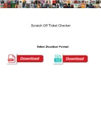 Scratch Off Ticket Checker