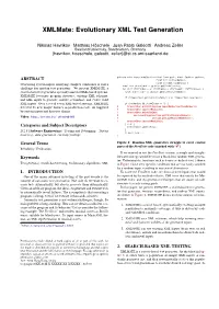 SEARCH-BASED XML TESTING Bear This Notice and the Full Citation on the ﬁrst Page