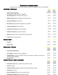 Sofrito's Catering Menu Please Print This Menu, Check Selections, and Email Request Or Fax to 212-754-5959