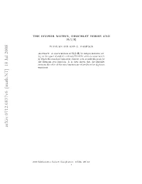 The Divisor Matrix, Dirichlet Series and SL (2, Z)