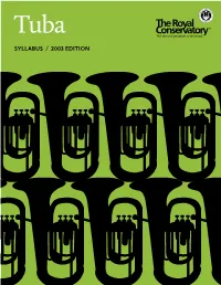 Tuba Syllabus / 2003 Edition