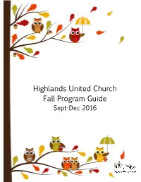 Brochure Fall Prog Guide Sept 2016 Draft 2.Pub