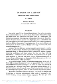 On Rings of Sets II. Zero-Sets