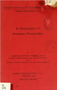 A Bibliography of American Foraminifera