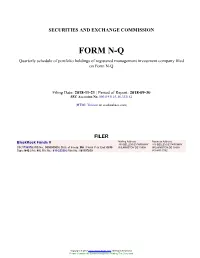 Blackrock Funds V Form N-Q Filed 2018-11-21