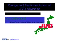Design and Implementation of JVO Skynode