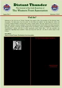 Distant Thunder the Journal of the Irish Branches Of