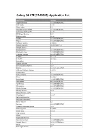 Galaxy S4 LTE(GT-I9505) Application List