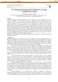 Learning Organization Concept