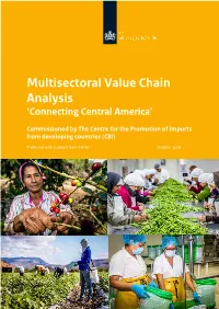Multisectoral Value Chain Analysis 'Connecting Central America'