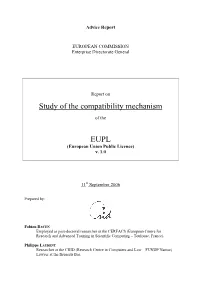 Study of the Compatibility Mechanism of the EUPL