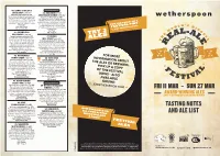 Tasting Notes and Ale List Fri 11