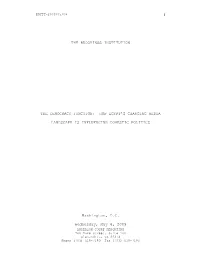 1 the Brookings Institution the Democracy Function